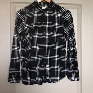 Black and white plaid flannel